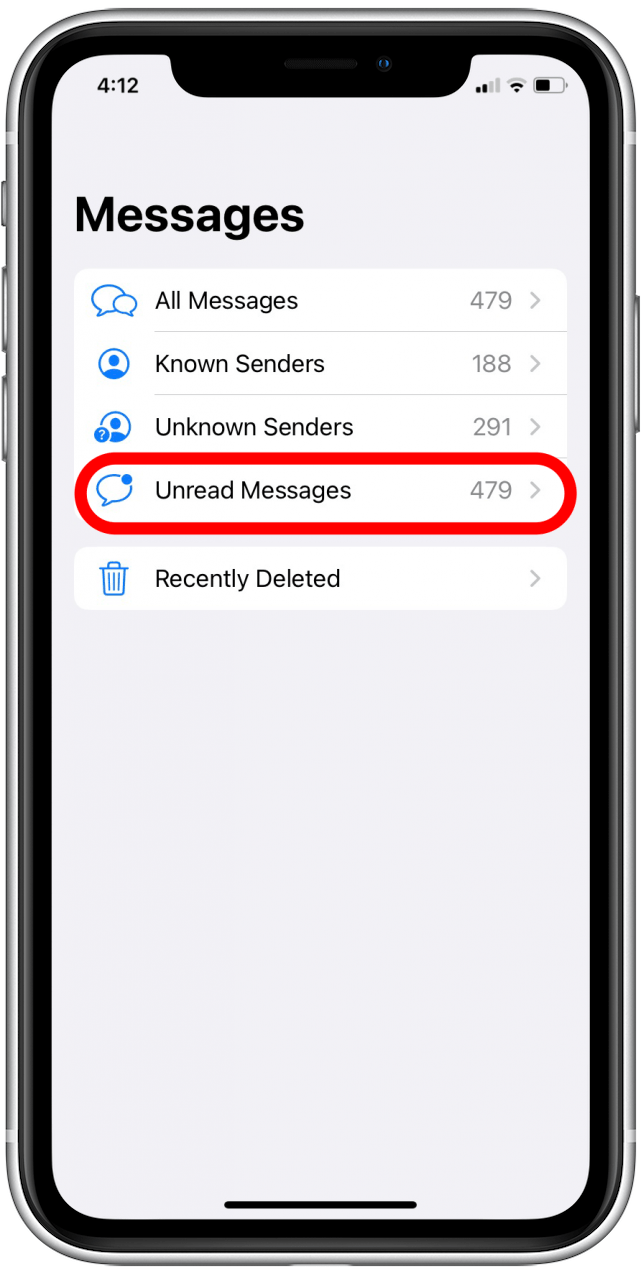 1741900350 834 So sehen Sie nur ungelesene Nachrichten auf dem iPhone