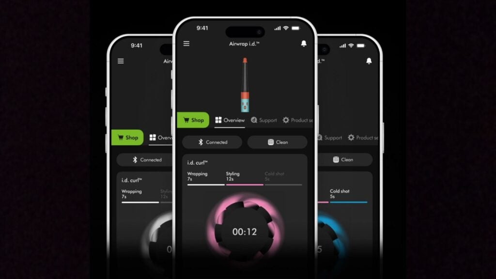 Mydyson -App mit Curling -Regime für Dyson Airwrap ID.