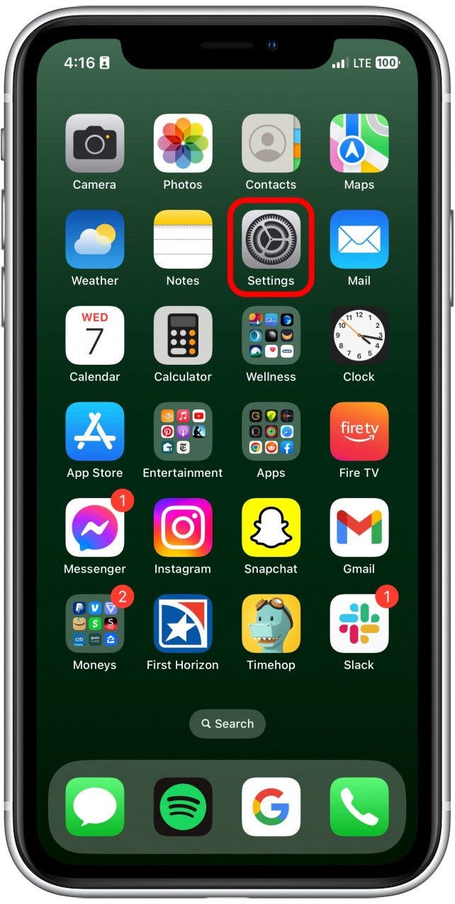 Öffnen Sie auf Ihrem iPhone Einstellungen.