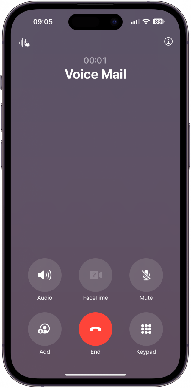 Gehen Sie zur Voicemail und melden Sie sich an