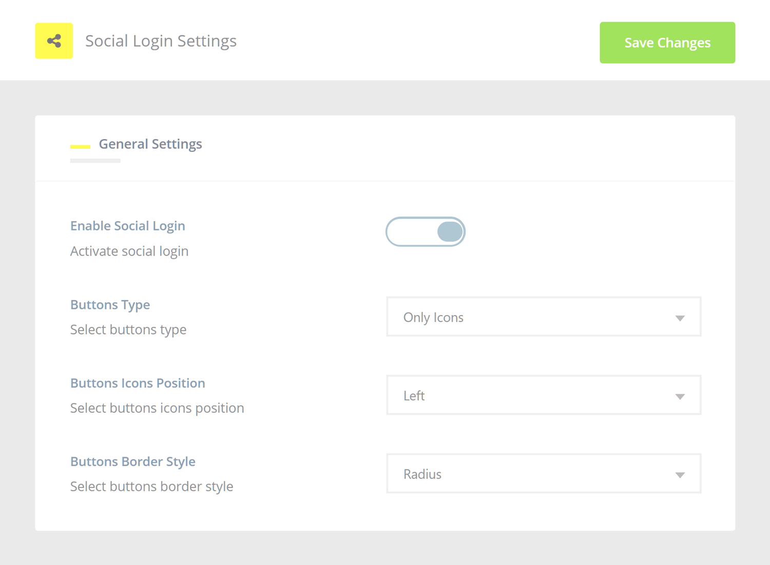 Configuración de inicio de sesión social