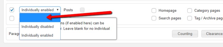Configuración del insertador de anuncios