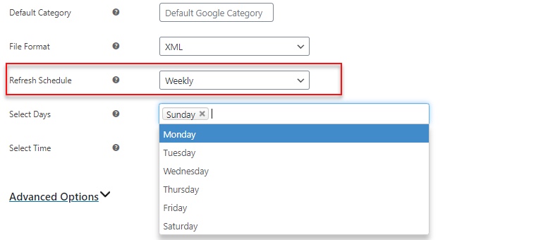 Feed de productos de Google ELEX