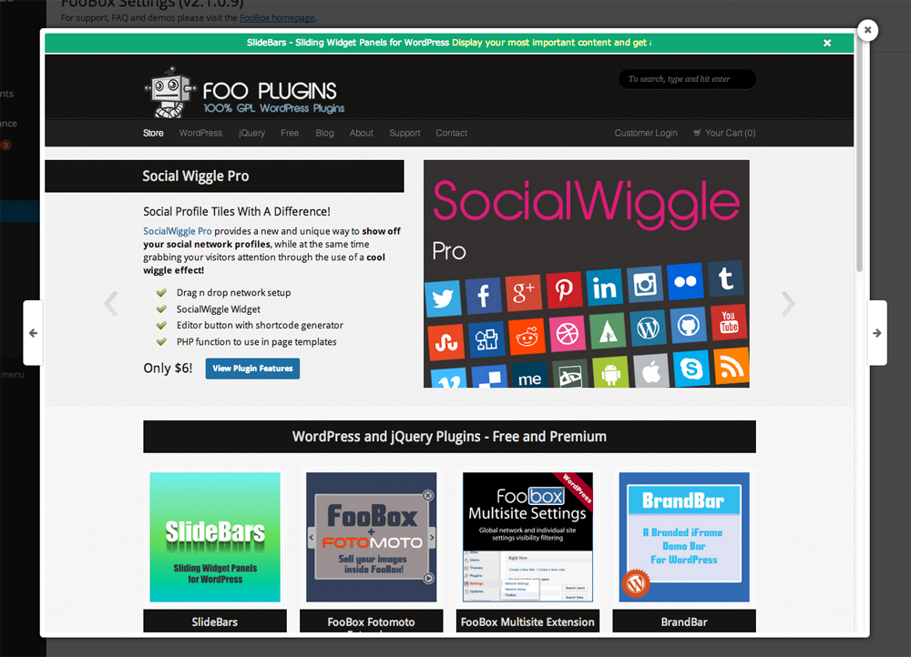 Ejemplo de iframe de Foobox