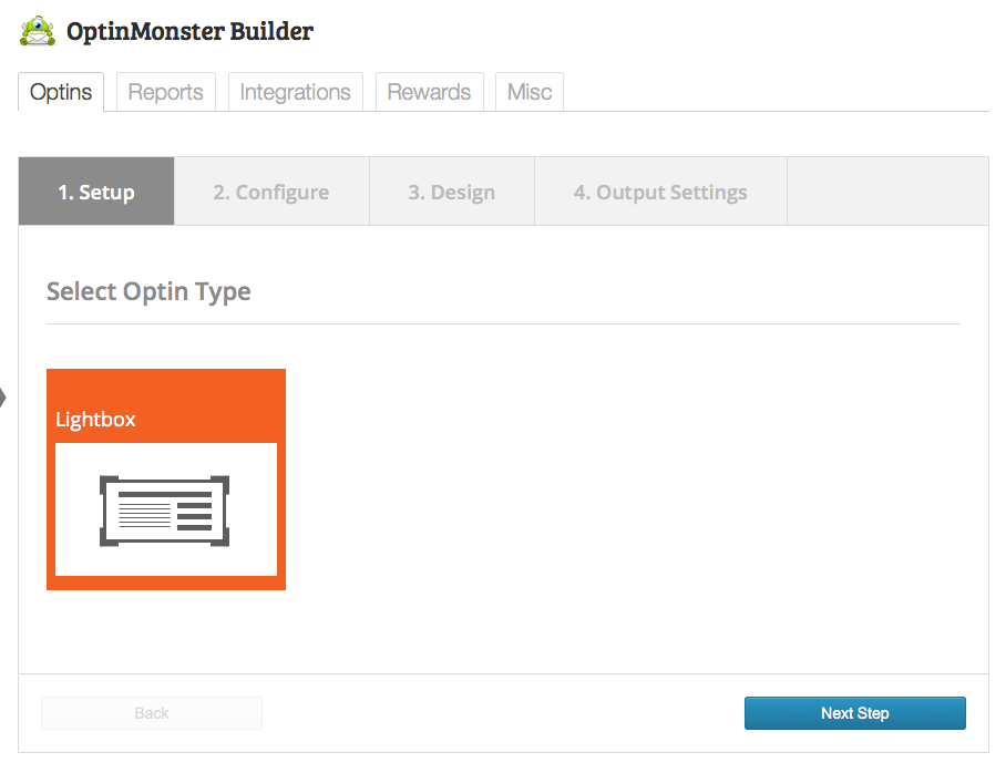 Configuración de OptinMonster