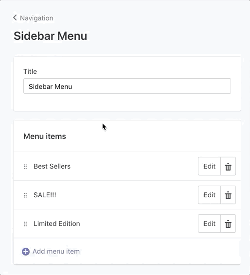 1637544999 996 Como agregar eliminar y editar elementos del menu en Shopify