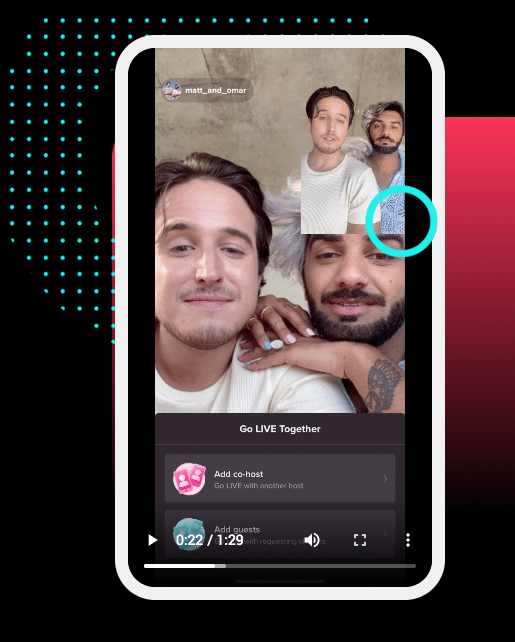 Agregar un coanfitrión a la transmisión en vivo de TikTok