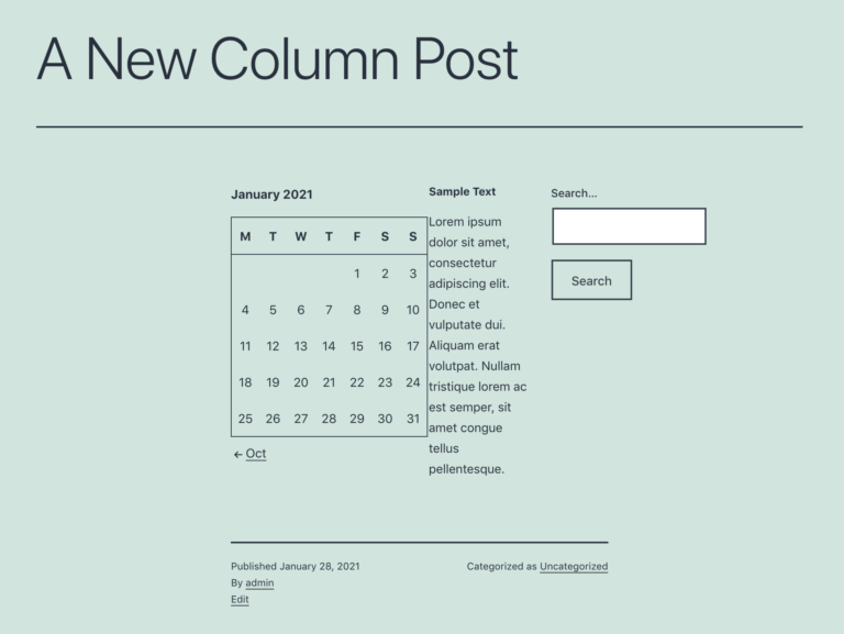 Columnas en la interfaz