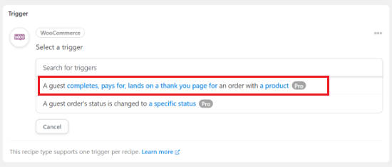 Agregar un activador de WooCommerce