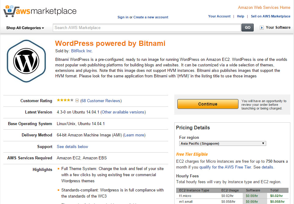 01-aws marketplace seleccionar imagen de wordpress