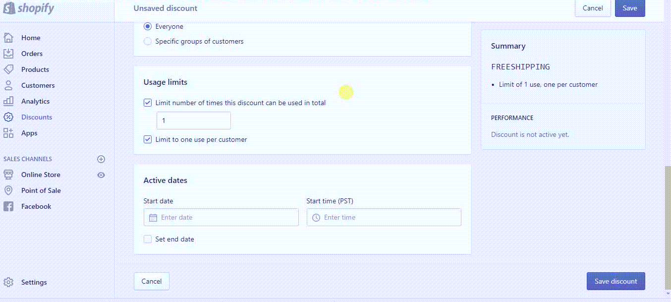 1638270027 115 Como crear descuentos de envio gratis en Shopify