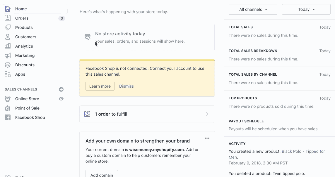 Como agregar eliminar y editar elementos del menu en Shopify