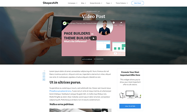 Thrive Theme Builder - Publicación de video
