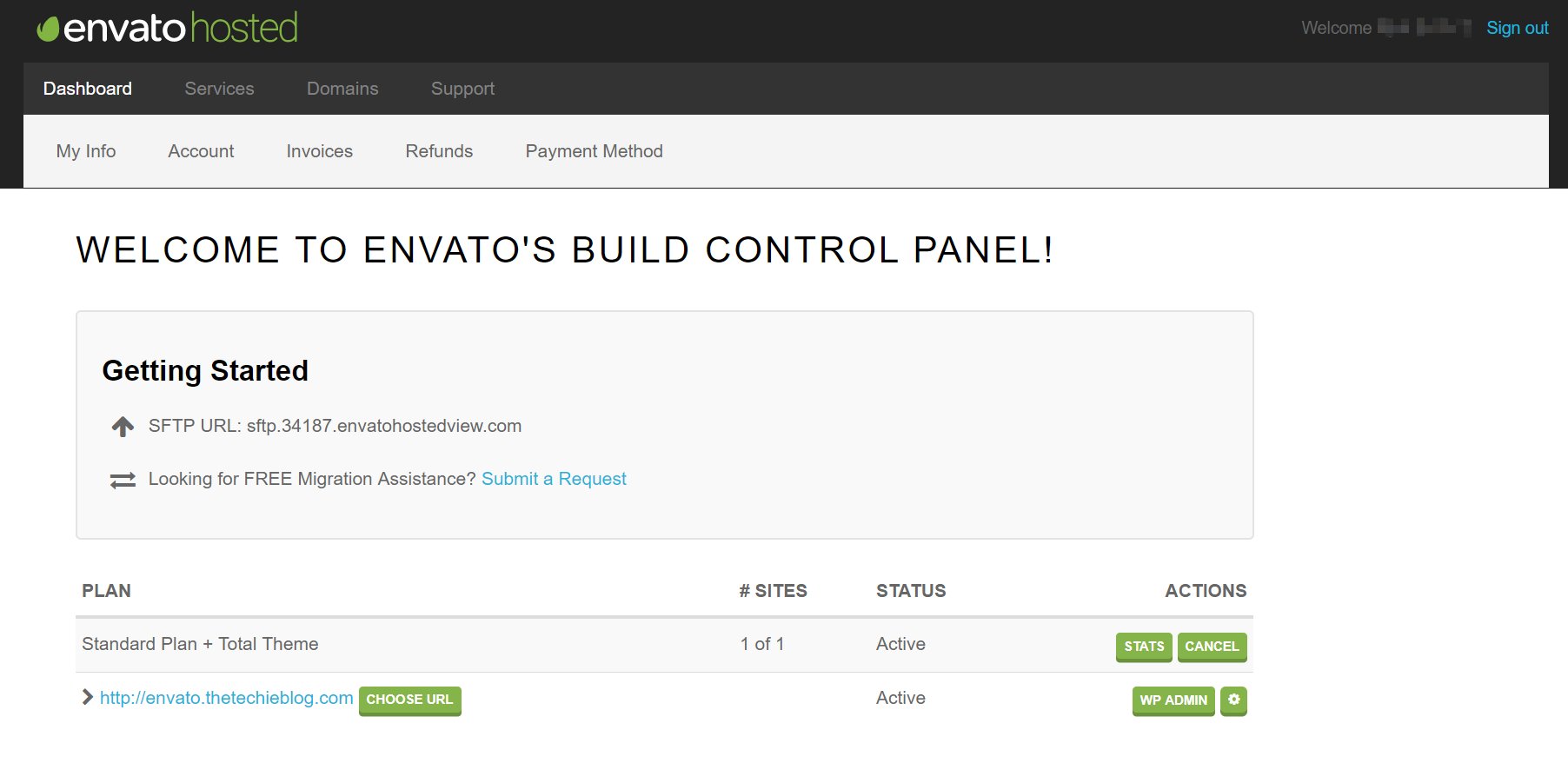Revision de alojamiento de WordPress administrado alojado en Envato
