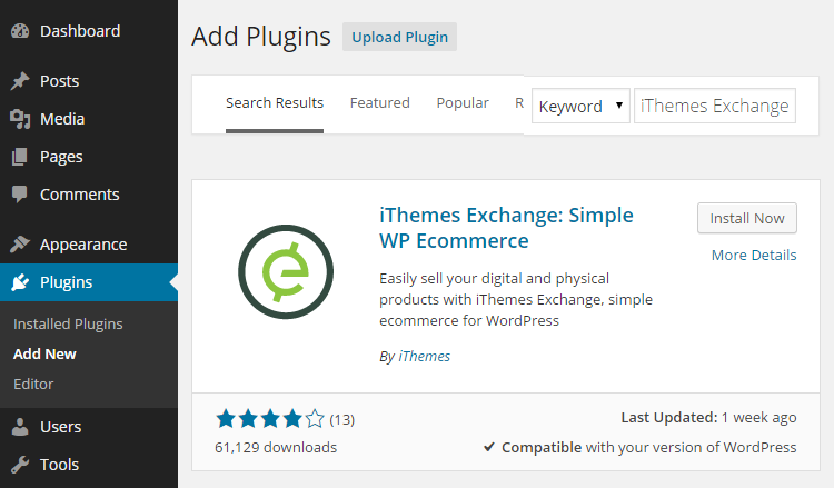 Agregar intercambio de iThemes
