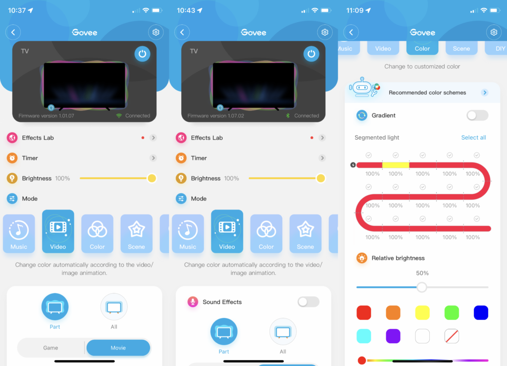 Escenas de retroiluminación de TV Wi-Fi Govee Immersion