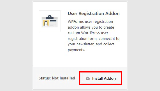 Complemento de registro de usuario
