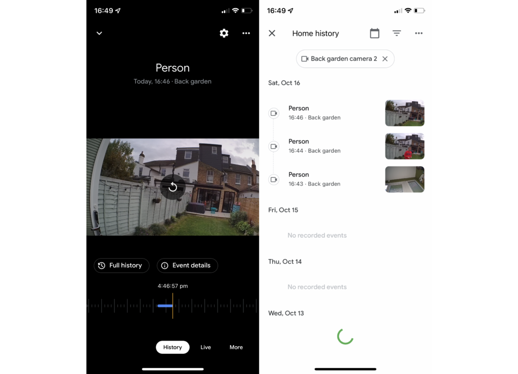 Nest Cam con historial de Floodlight (cableado)