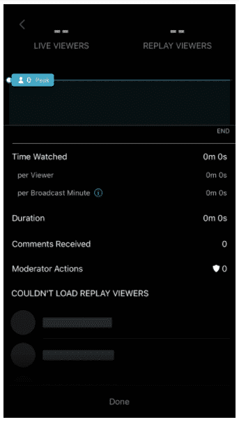 Ver la pantalla de estadísticas en Twitter Live