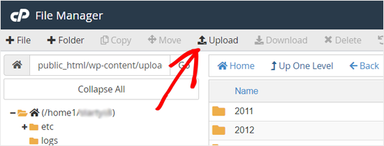 Sube el archivo htaccess a tu sitio de WordPress