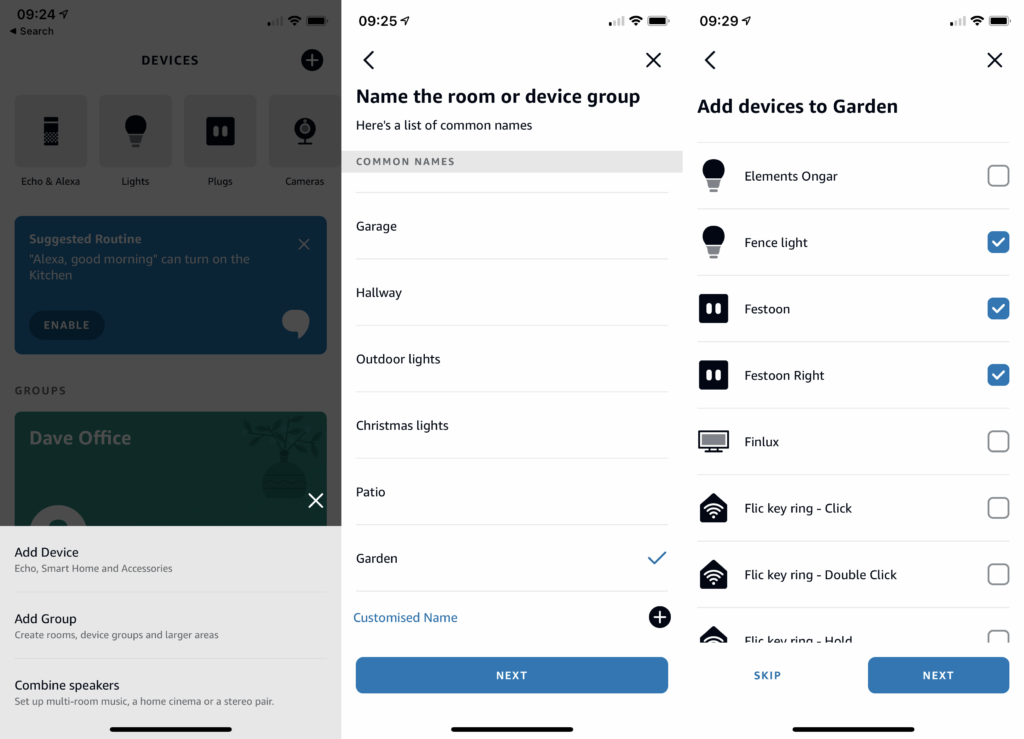 Crea grupos en Alexa para Philips Hue