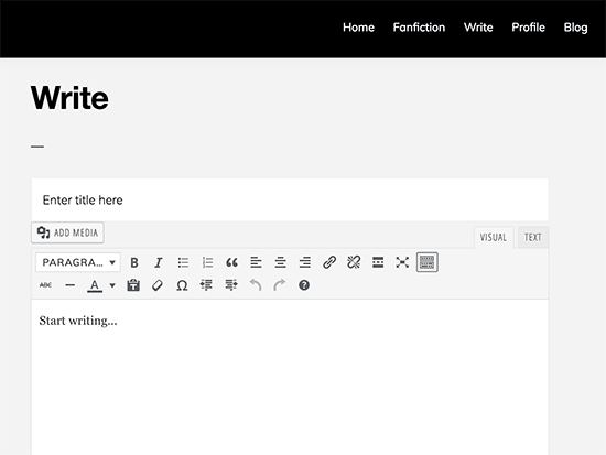 Escribe fanfiction
