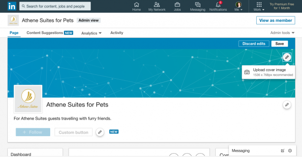 imagen del encabezado de la página de presentación de linkedin