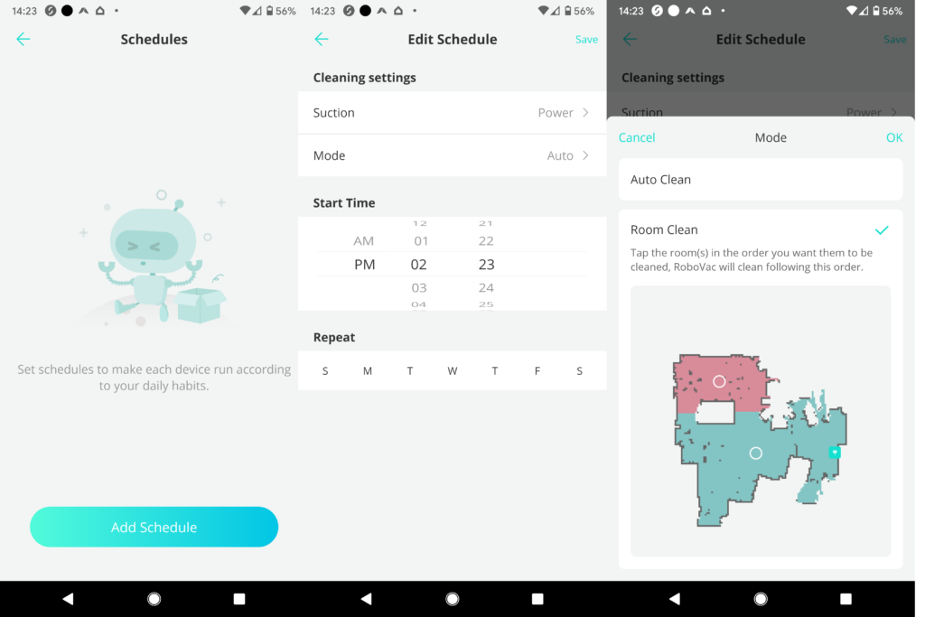 Horario del Eufy Robovac X8 Hybrid
