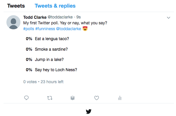 Resultados de la encuesta de Twitter