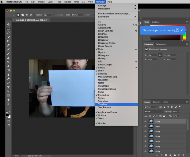como hacer un gif con photoshop