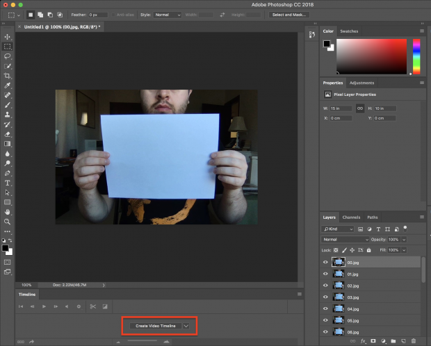 como crear un gif con photoshop
