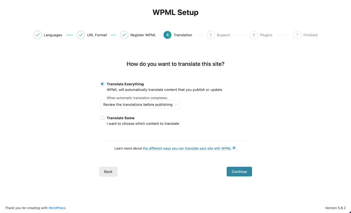 Modo WPML Translate Everything