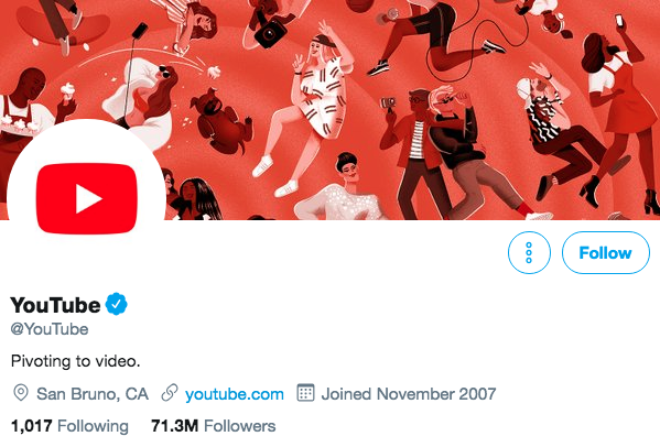 Biografía de Twitter para YouTube