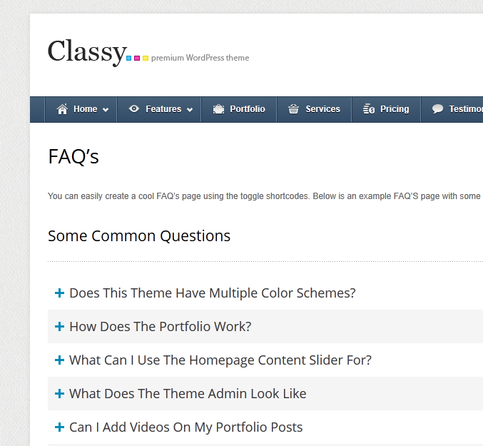 Tema elegante de WordPress