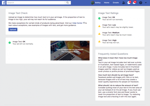 herramienta de cuadrícula de facebook