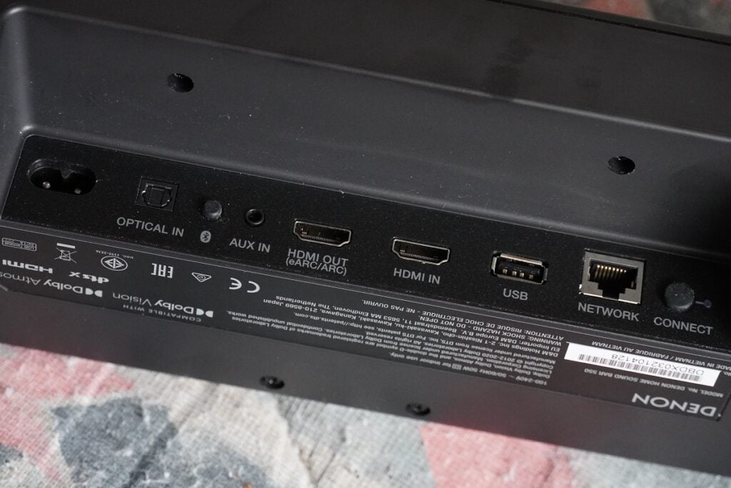 Denon Home Sound Bar 550 conexiones