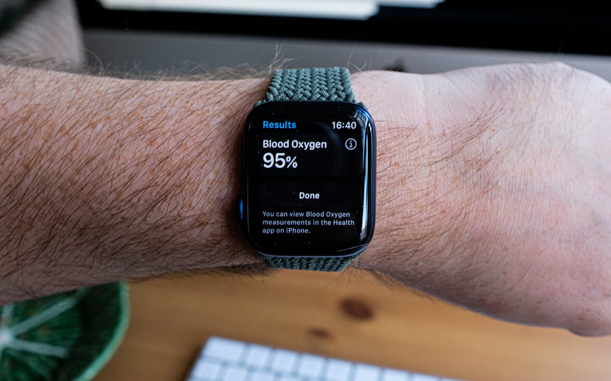 apple watch 6 interfaz de oxígeno en sangre