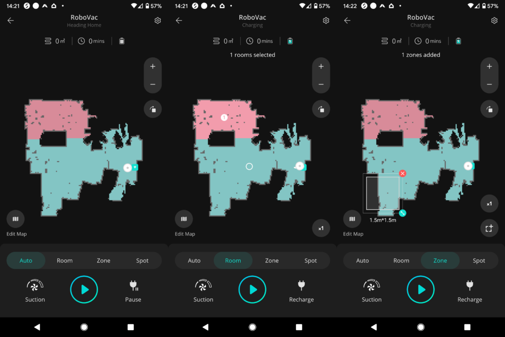 Control de la aplicación híbrida Eufy Robovac X8