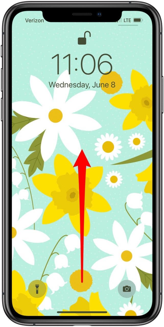 cómo ver notificaciones pasadas en el iPhone deslizando hacia arriba en la pantalla de bloqueo