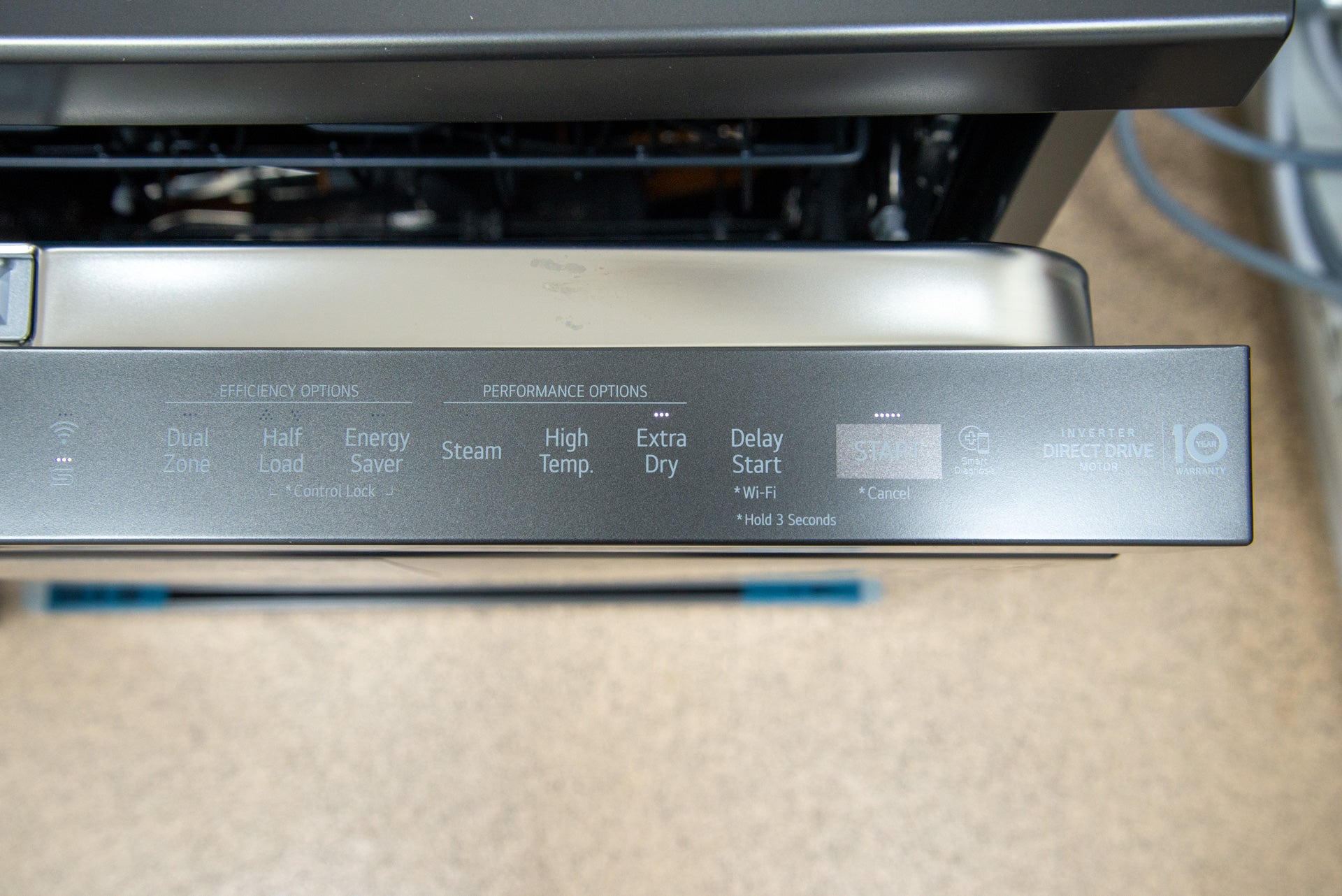 LG TrueSteam QuadWash DF455HMS Independiente Lavavajillas opciones adicionales