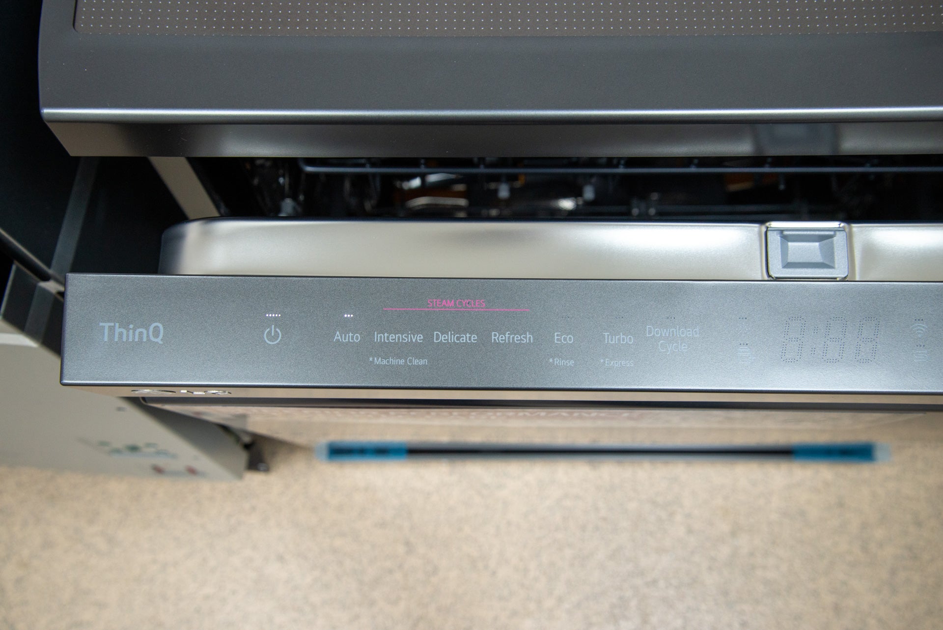 LG TrueSteam QuadWash DF455HMS Independiente Lavavajillas selección de programa