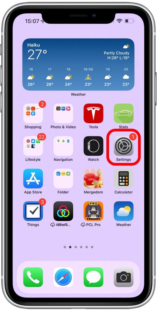 Abra Configuración en su iPhone: ¿cómo activa la escucha en vivo en los airpods?	