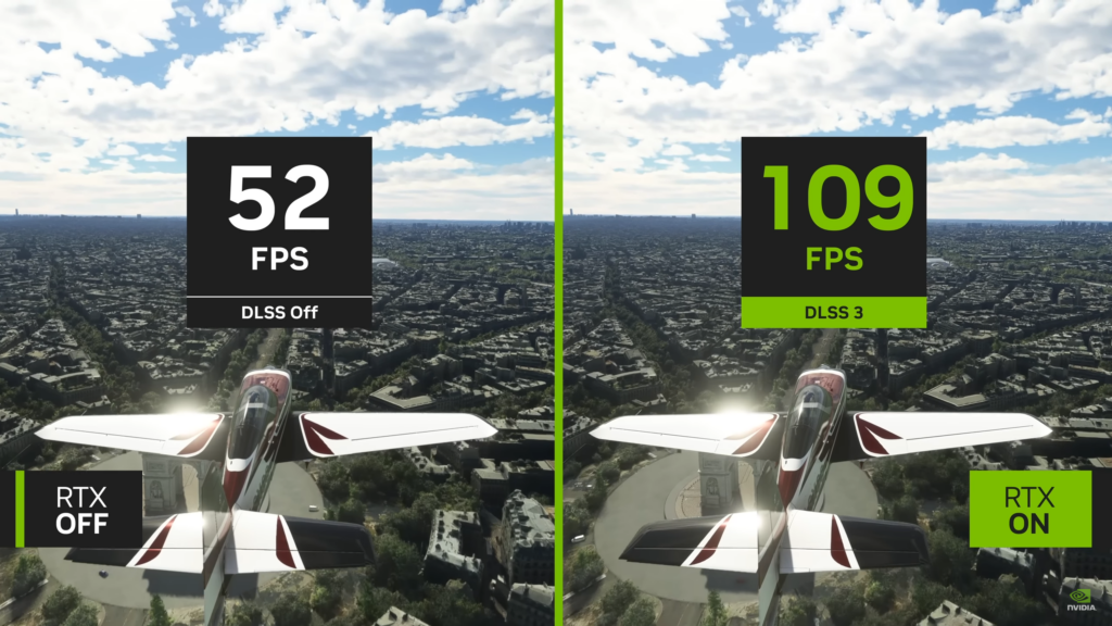 DLSS 3 Simulador de vuelo de Microsoft