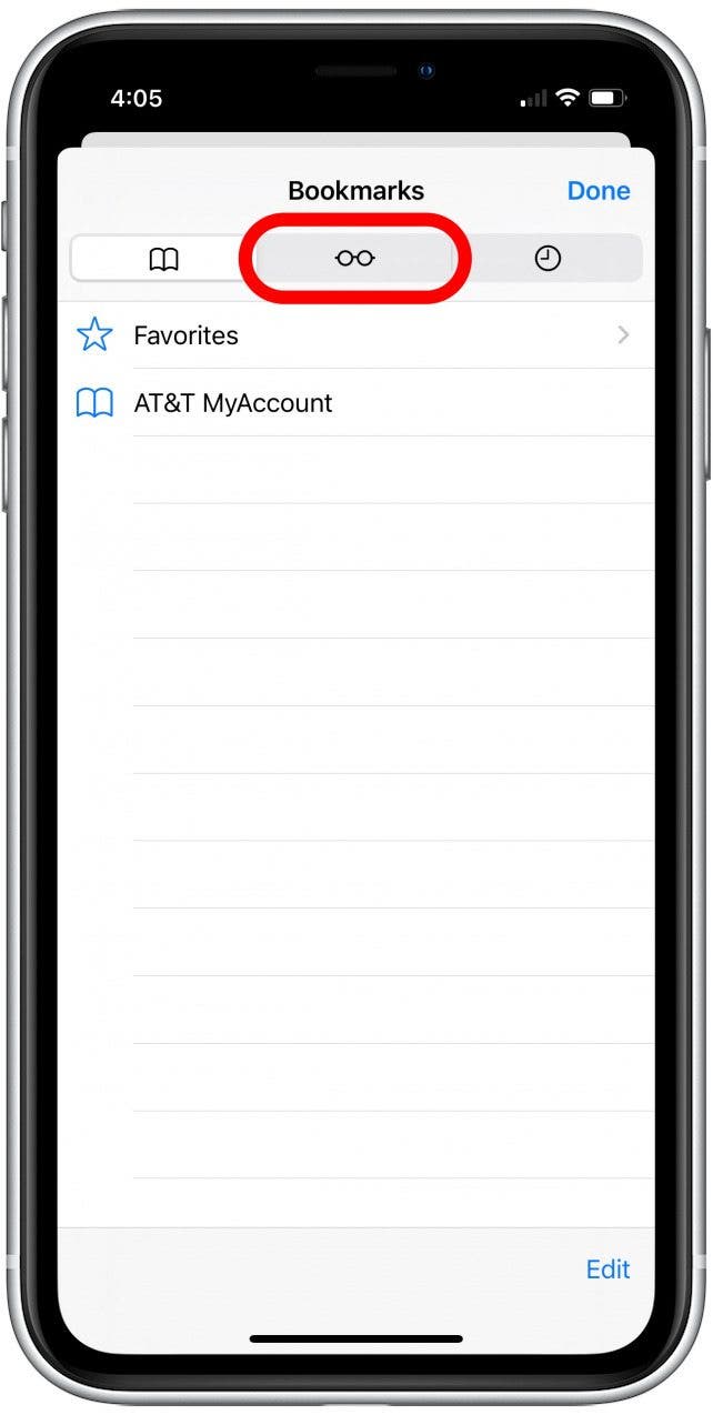 Lista de lectura de iOS