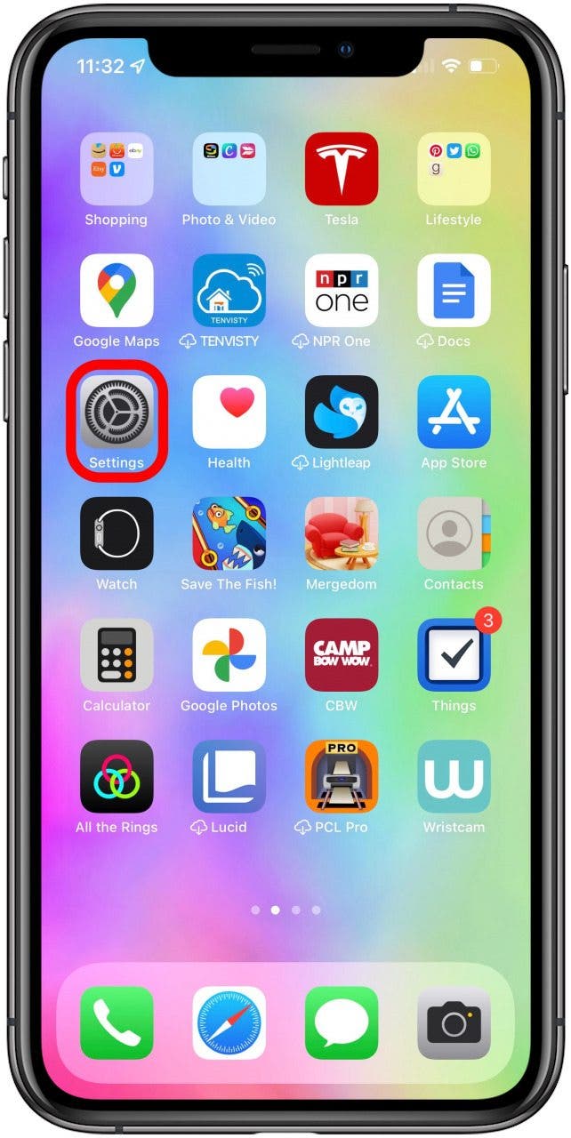 Abre Configuración para desactivar Raise to Wake iPhone		