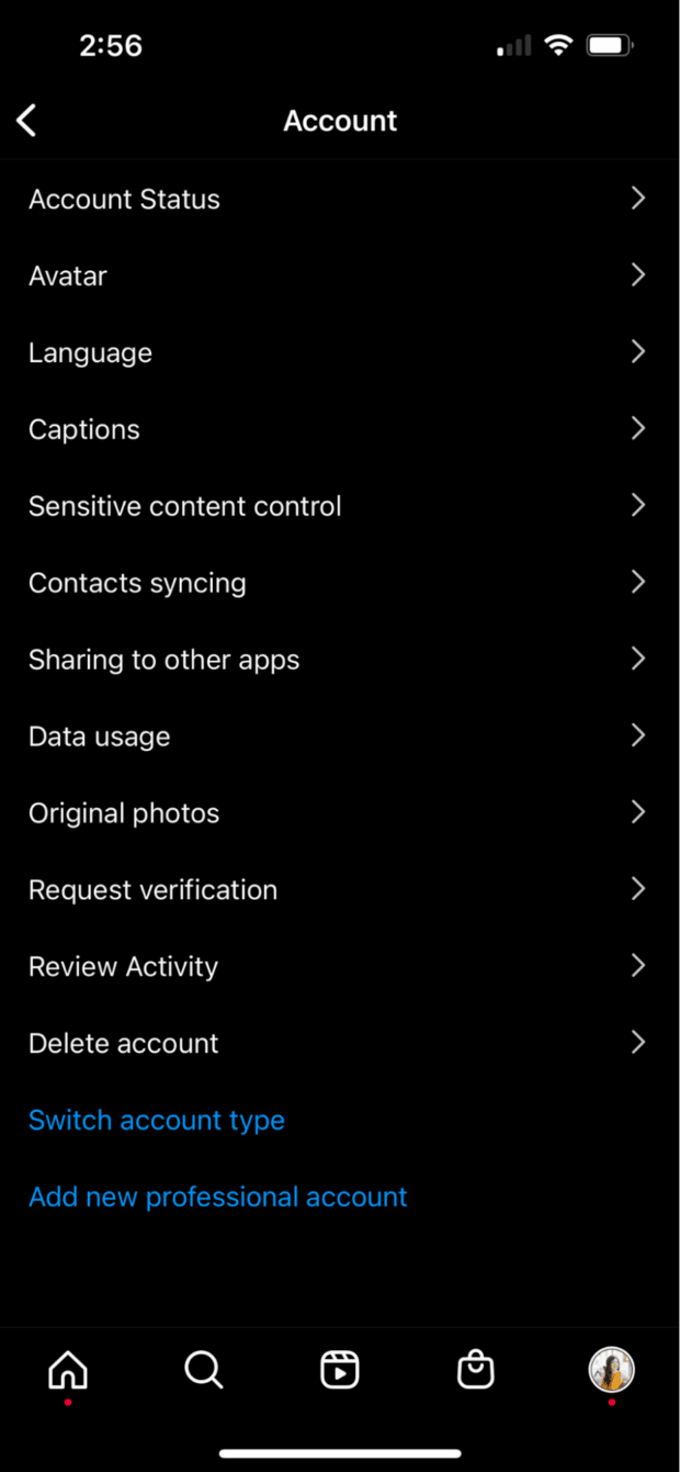 configurar una cuenta comercial de Instagram