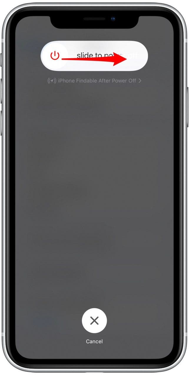 Luego, deslice la barra por la parte superior de la pantalla para apagar su iPhone 14.