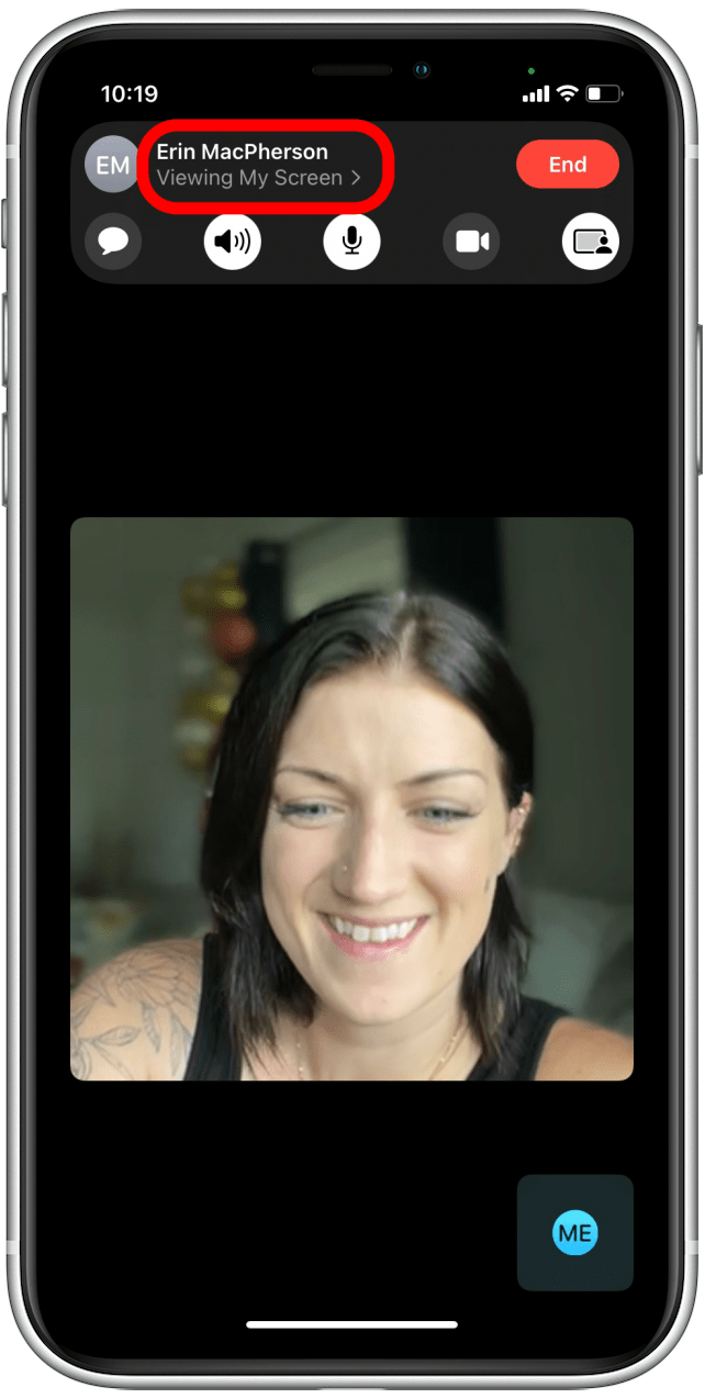 Ahora otros en la llamada de FaceTime pueden ver su pantalla.