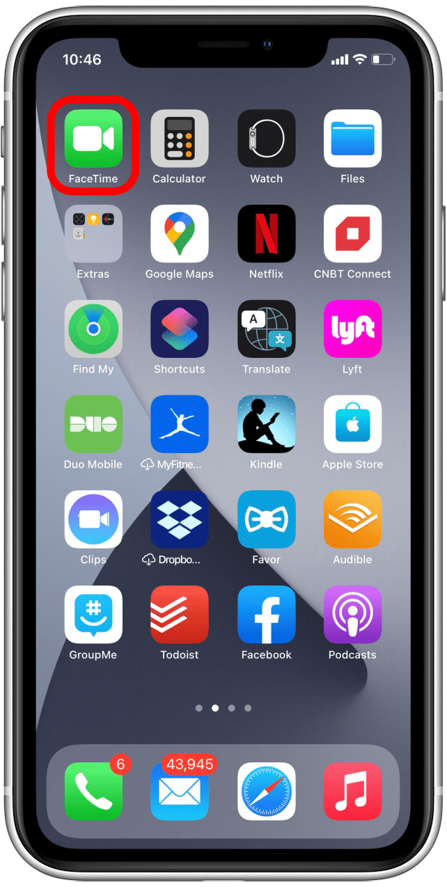 Abra FaceTime - compartir pantalla ios 15