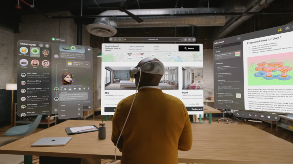 Interfaz de usuario de Apple Vision Pro